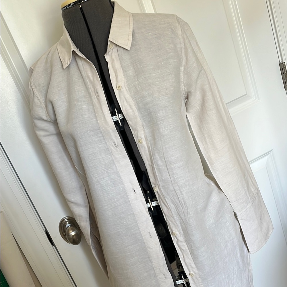JCrew relaxed fit beach shirt in linen cotton blend